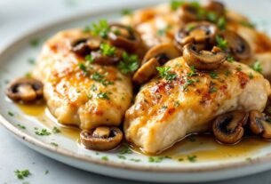 Aprenda a fazer Coxas de Frango com Manteiga de Alho e Cogumelos, uma receita deliciosa e fácil de preparar!