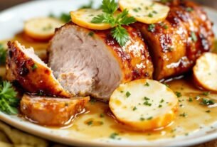 Aprenda a fazer LOMBO DE PORCO COM MEL E ALHO E QUEIJO com ingredientes e dicas para um prato suculento