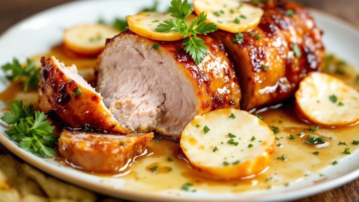 Aprenda a fazer LOMBO DE PORCO COM MEL E ALHO E QUEIJO com ingredientes e dicas para um prato suculento