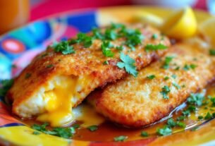 Aprenda a fazer peixe panga a milanesa com recheio de queijo, uma receita deliciosa e fácil de preparar!