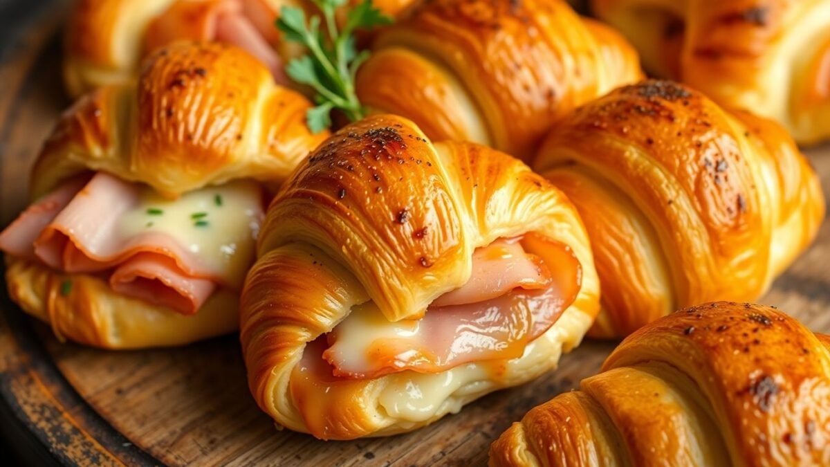 Aprenda a fazer Rolinhos de Croissant de Presunto e Queijo com dicas, receitas e variações criativas!