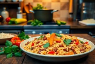 arroz-carreteiro-de-carne-seca-pratico-e-saboroso-em-apenas--minutos-com-ingredientes-da-despensa