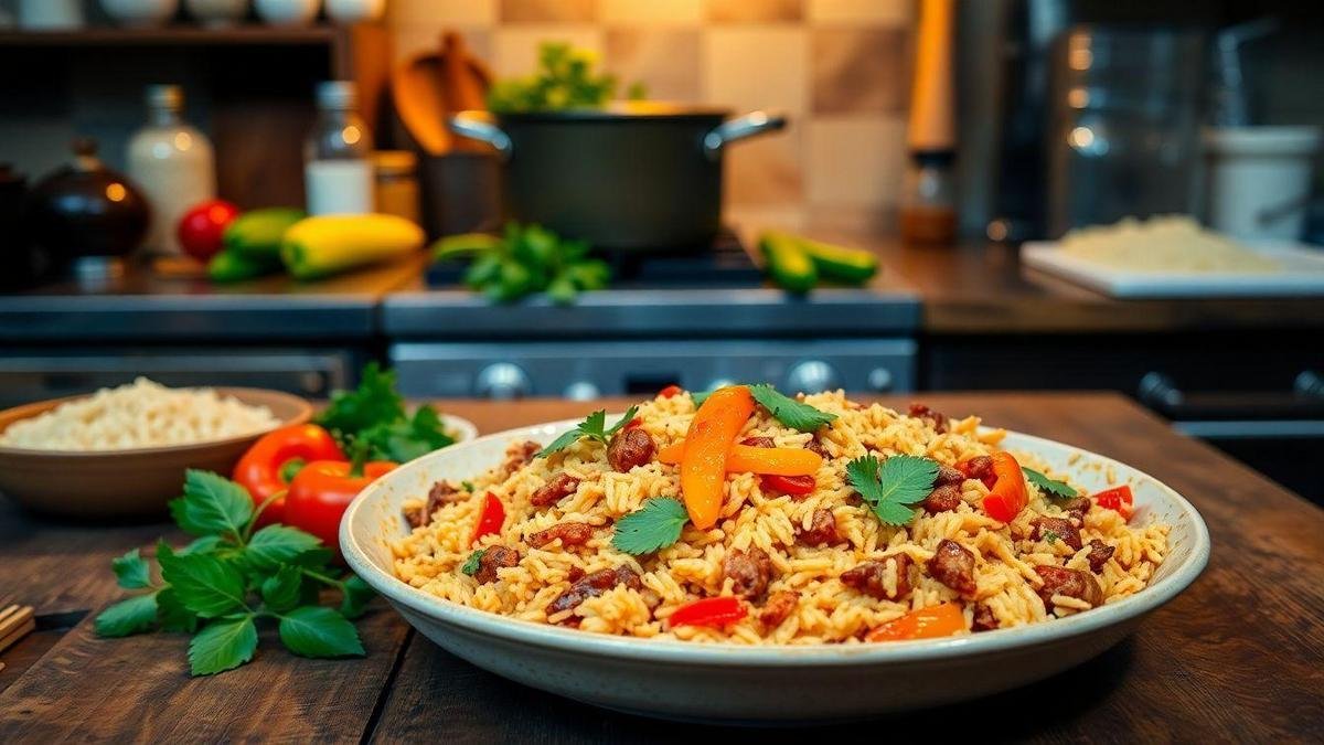 arroz-carreteiro-de-carne-seca-pratico-e-saboroso-em-apenas--minutos-com-ingredientes-da-despensa