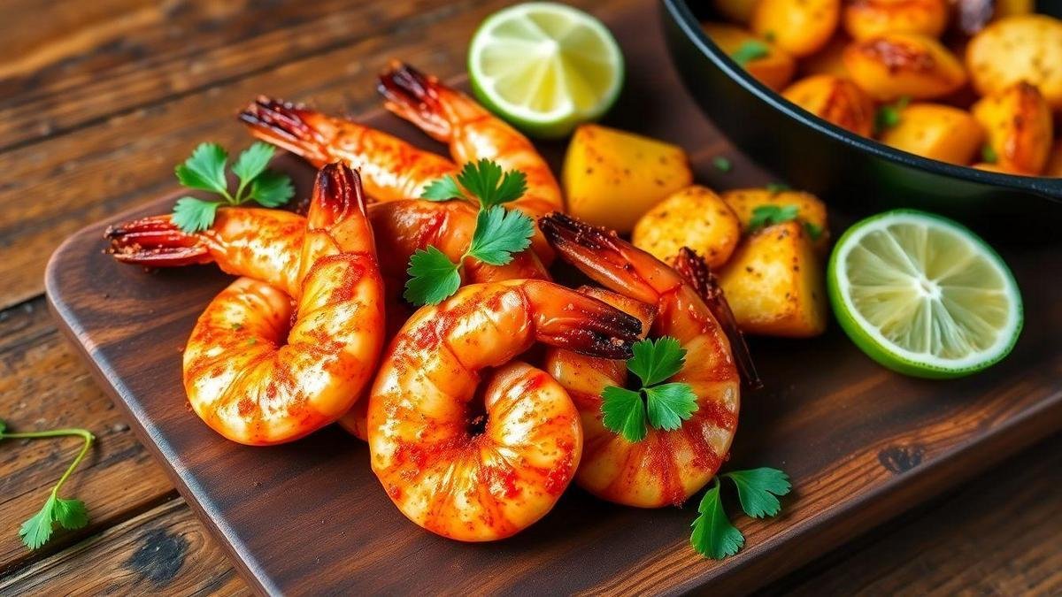 camarao-picante-com-coentro-e-batatas-sautees-saborosas