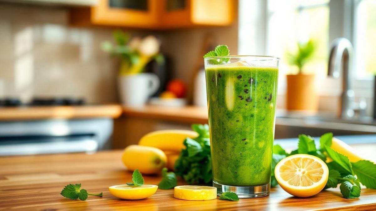 Smoothie Verde Detox para Aumentar a Energia Smoothie Verde Detox para Aumentar a Energia