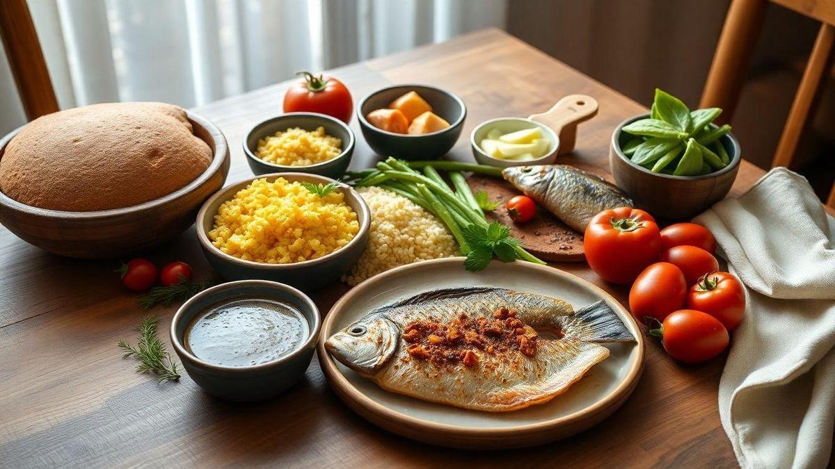 Ingredientes tradicionais e regionais do prato típico